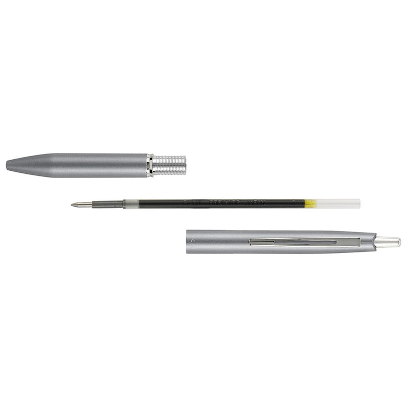PILOT Acro 1000 Retractable Ballpoint Extra Fine Metallic Grey Barrel Silver Accent Black Ink – view 2