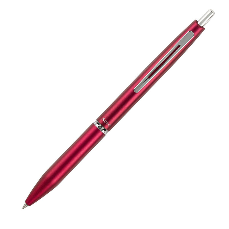 PILOT Acro 1000 Retractable Ballpoint Extra Fine Metallic Red Barrel Silver Accent Black Ink