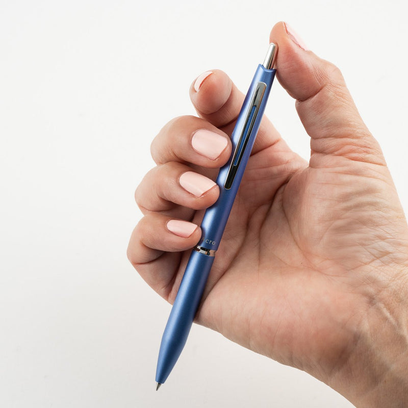 PILOT Acro 1000 Retractable Ballpoint Extra Fine Metallic Soft Blue Barrel Silver Accent Black Ink – view 4