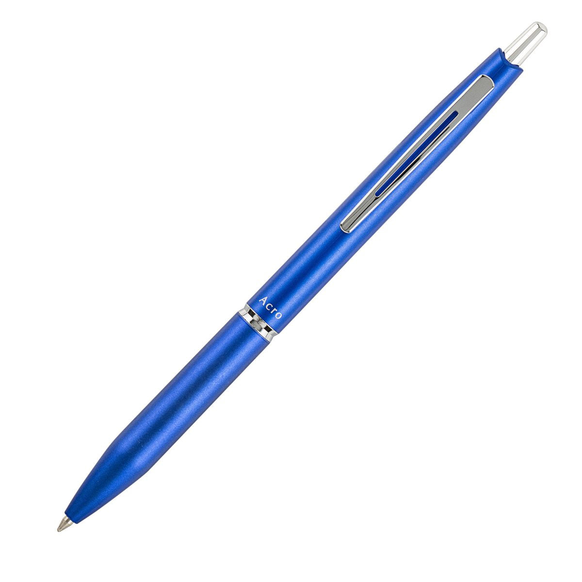PILOT Acro 1000 Retractable Ballpoint Fine Metallic Blue Barrel Silver Accent Black Ink
