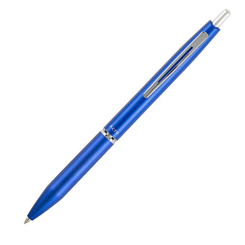 PILOT Acro 1000 Retractable Ballpoint Fine Metallic Blue Barrel Silver Accent Black Ink