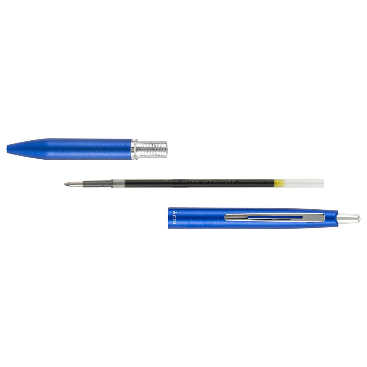PILOT Acro 1000 Retractable Ballpoint Fine Metallic Blue Barrel Silver Accent Black Ink – view 2