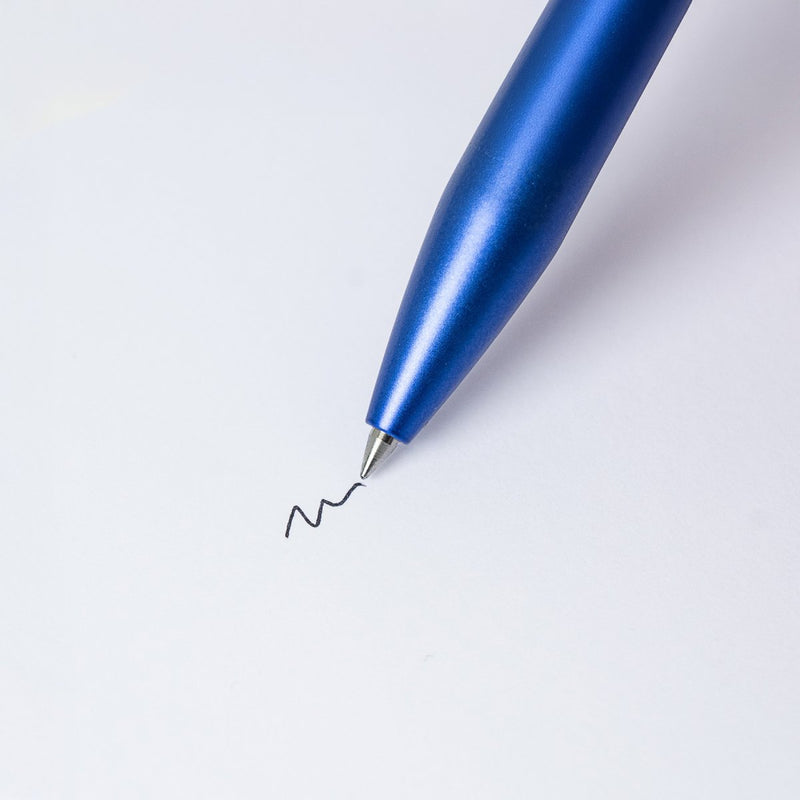 PILOT Acro 1000 Retractable Ballpoint Fine Metallic Blue Barrel Silver Accent Black Ink – view 3