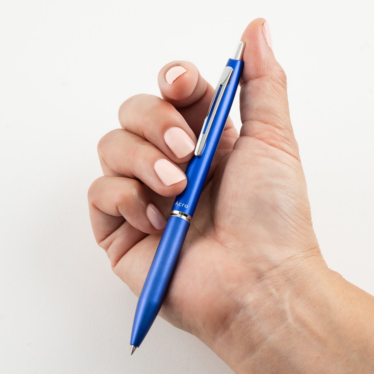 PILOT Acro 1000 Retractable Ballpoint Fine Metallic Blue Barrel Silver Accent Black Ink – view 4