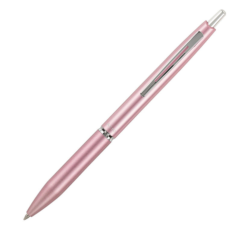 PILOT Acro 1000 Retractable Ballpoint Fine Metallic Pink Barrel Silver Accent Black Ink