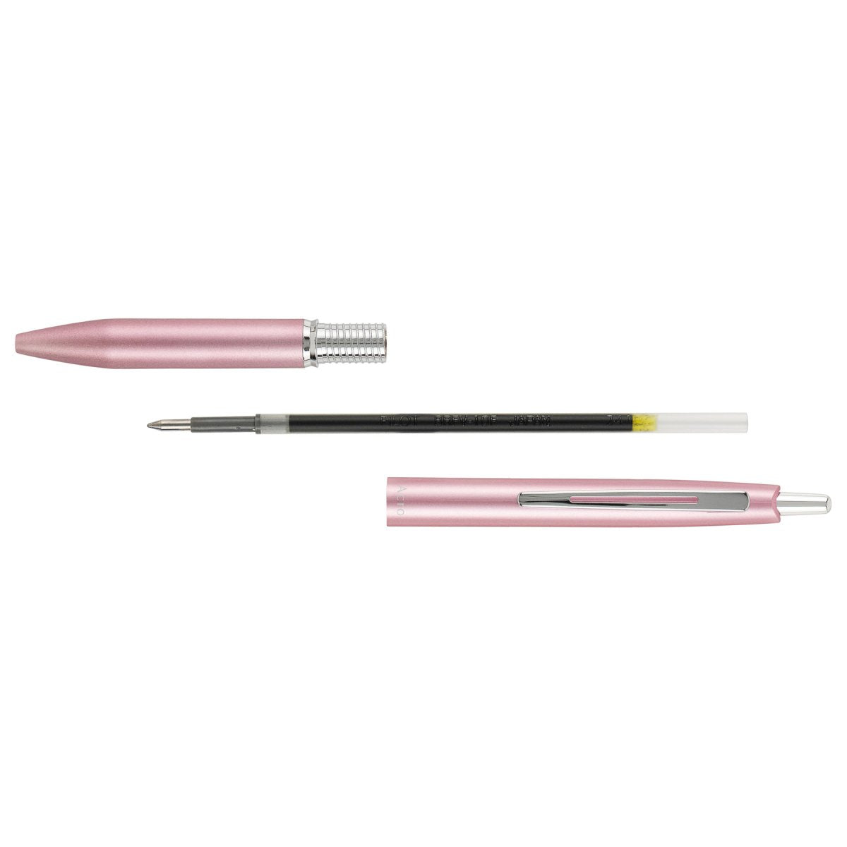 PILOT Acro 1000 Retractable Ballpoint Fine Metallic Pink Barrel Silver Accent Black Ink – view 2
