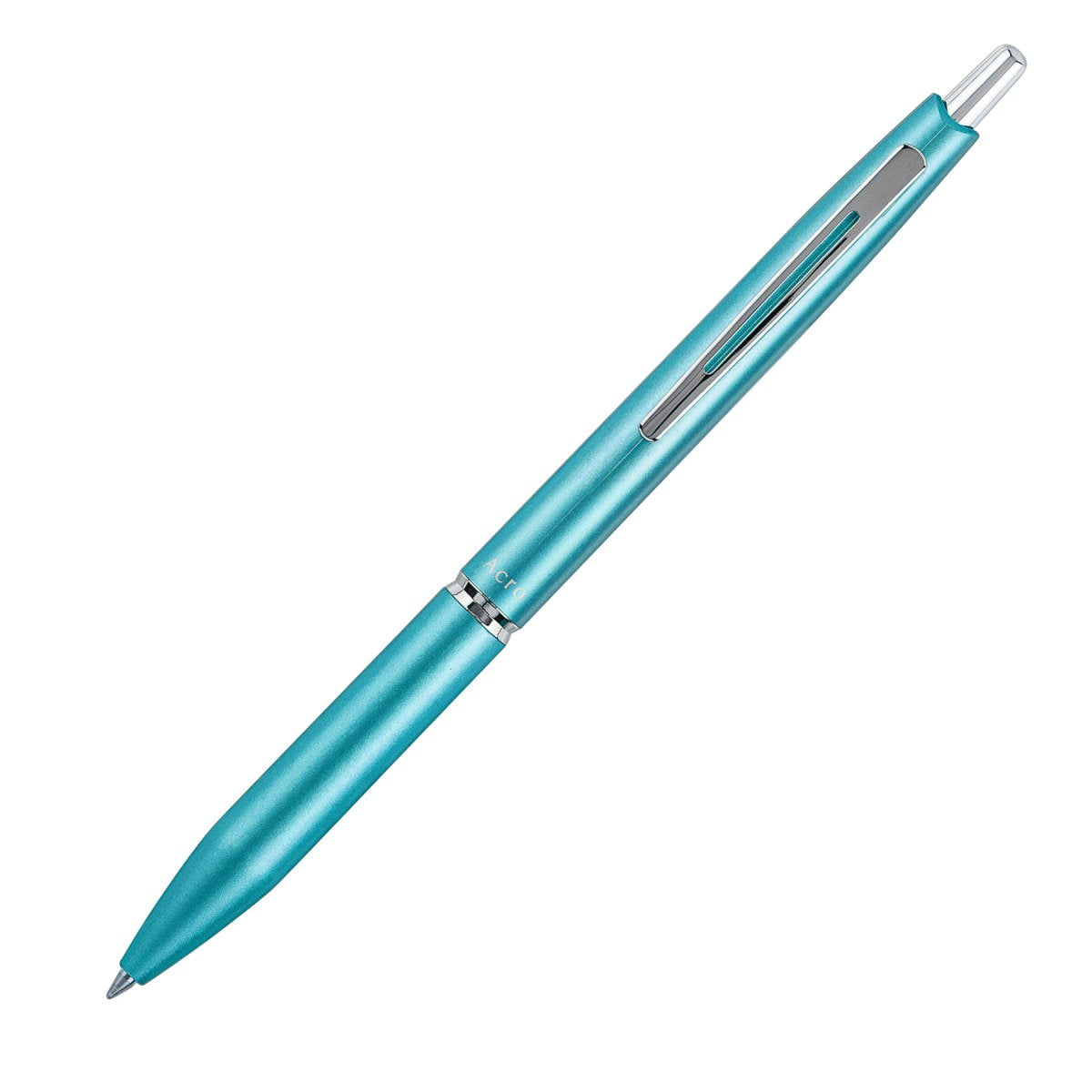 PILOT Acro 1000 Retractable Ballpoint Fine Metallic Turquoise Barrel Silver Accent Black Ink