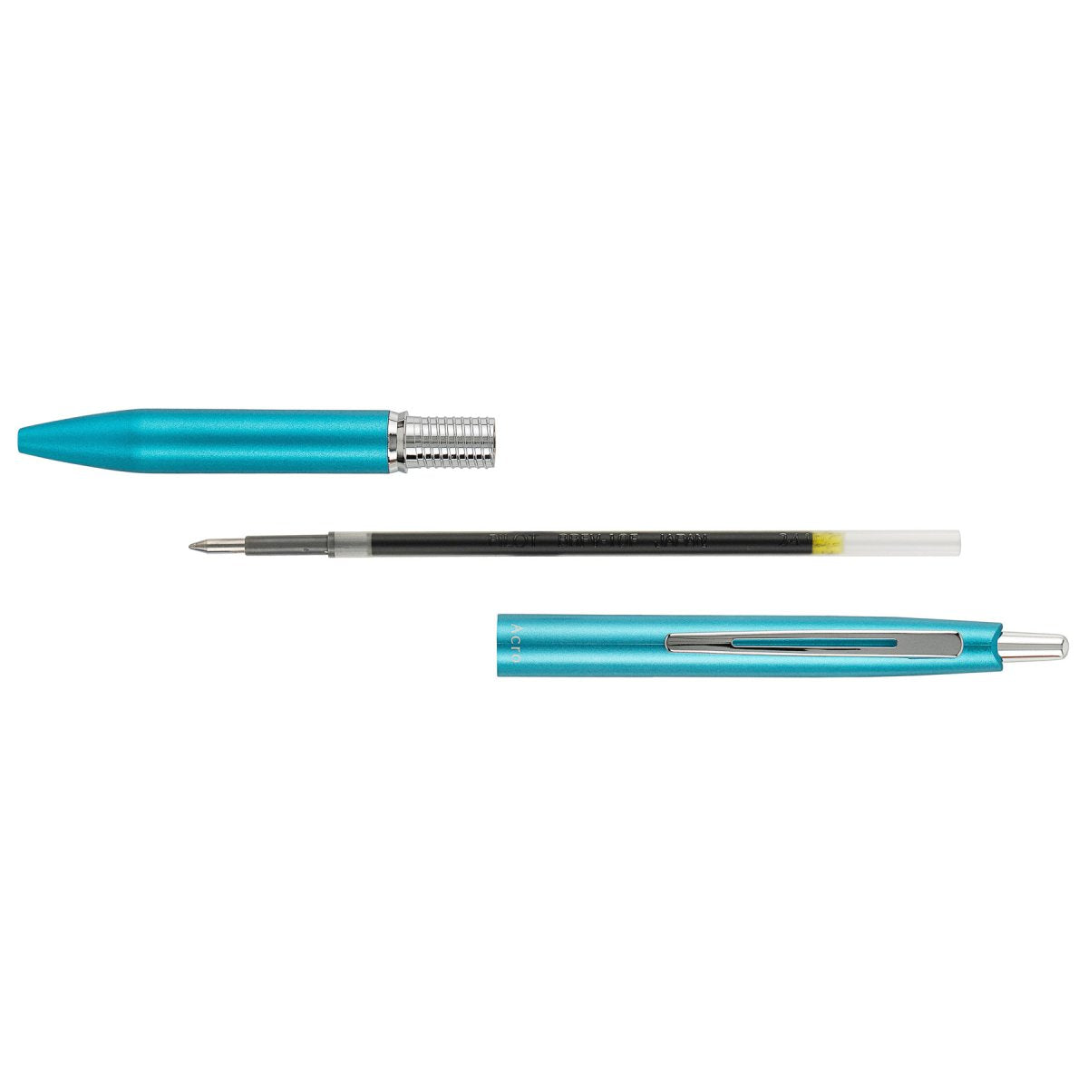 PILOT Acro 1000 Retractable Ballpoint Fine Metallic Turquoise Barrel Silver Accent Black Ink – view 2