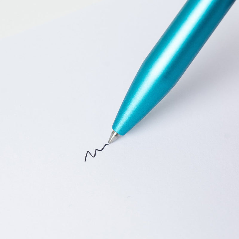 PILOT Acro 1000 Retractable Ballpoint Fine Metallic Turquoise Barrel Silver Accent Black Ink – view 3