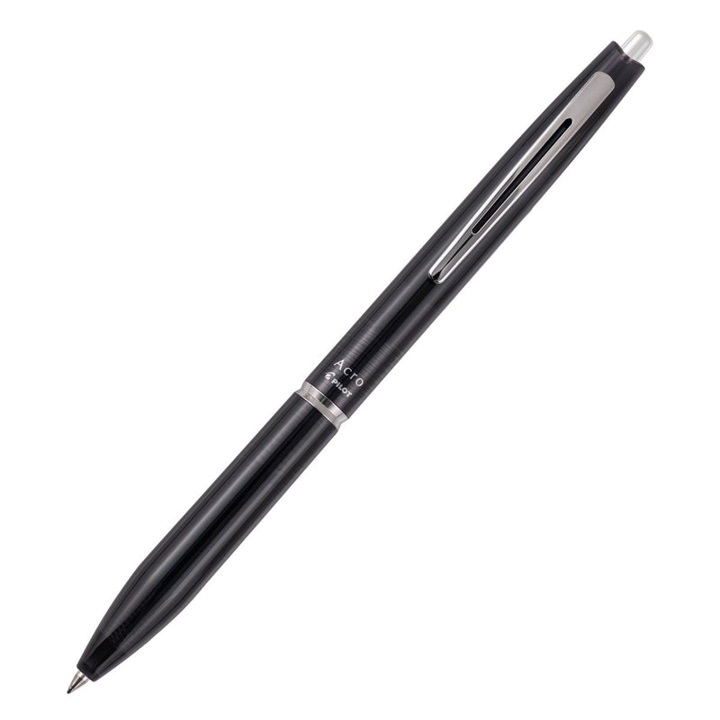 PILOT Acro 300 Hybrid Ballpoint Pen Extra Fine Clear Black Barrel Black Ink Box of 10