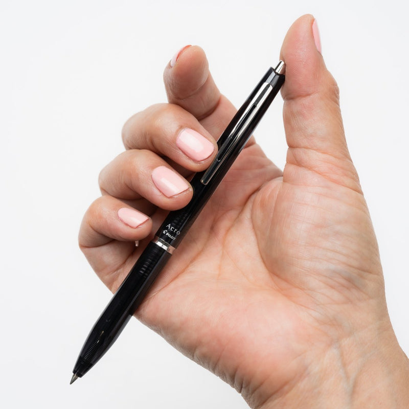PILOT Acro 300 Hybrid Ballpoint Pen Extra Fine Clear Black Barrel Black Ink Box of 10 – view 2