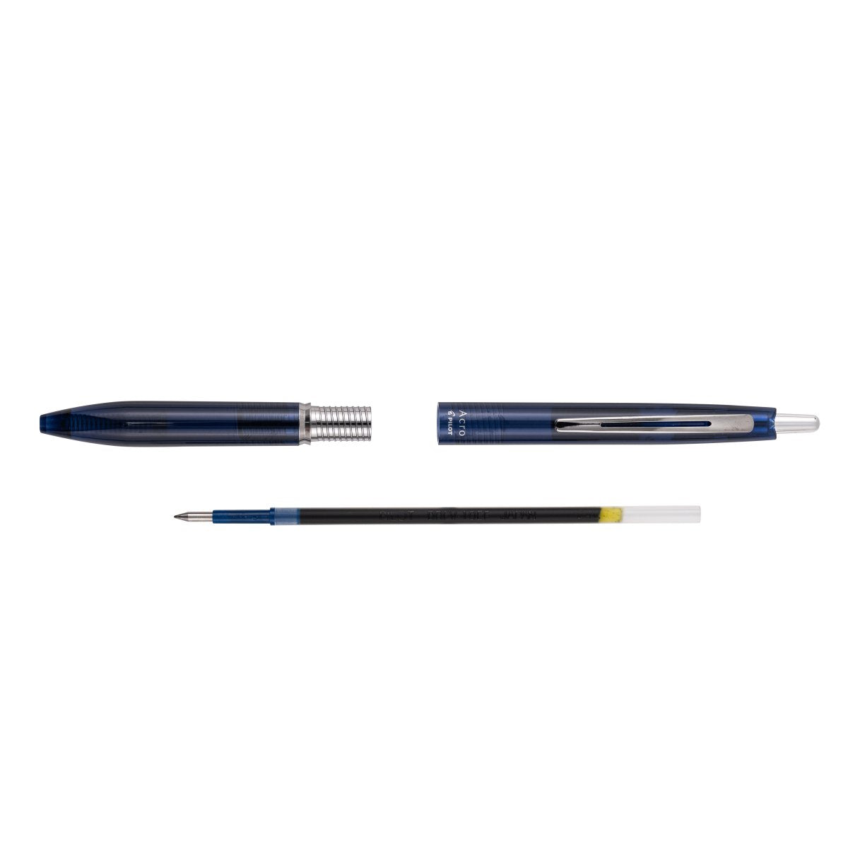PILOT Acro 300 Hybrid Ballpoint Pen Extra Fine Clear Blue Barrel Black Ink Box of 10 – view 3