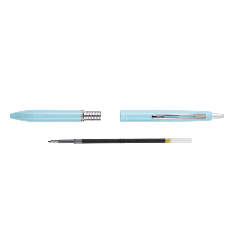 PILOT Acro 300 Hybrid Ballpoint Pen Extra Fine Soft Blue Barrel Black Ink Box of 10 – view 3