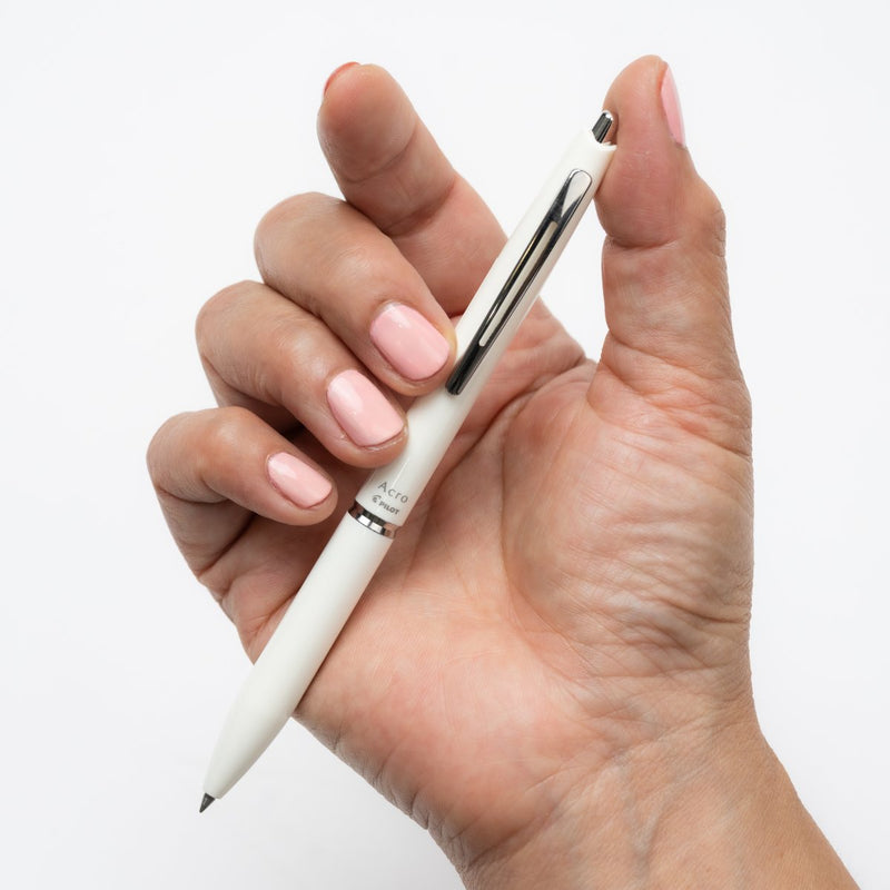 PILOT Acro 300 Hybrid Ballpoint Pen Extra Fine White Barrel Black Ink Box of 10 – view 2