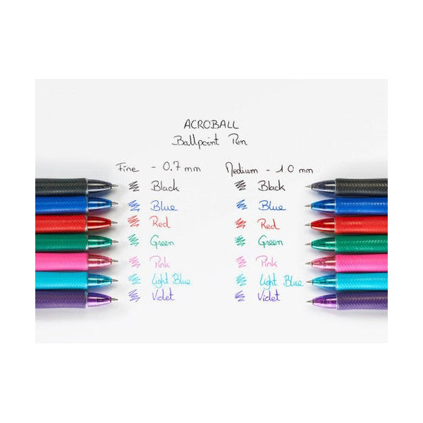 Pilot BegreeN Acroball Retractable Ballpoint Pen Medium Light Blue Box of 10 – view 2