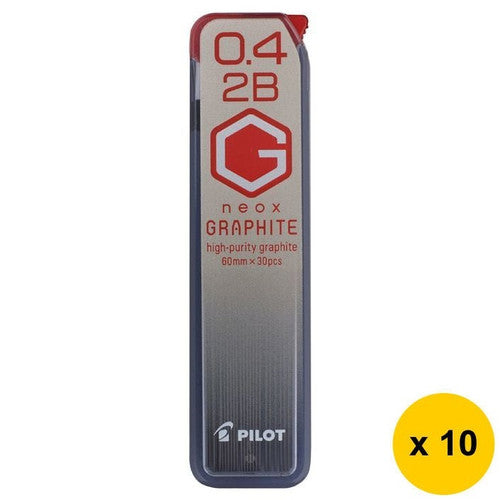 Pilot BegreeN G Neox Graphite Lead Refill 2B 0.4mm 30's Pack of 10