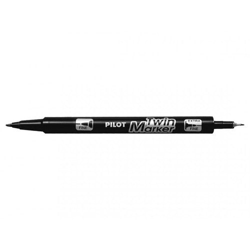 Pilot BegreeN Twin Permanent Marker Dual Nib Black Box of 10