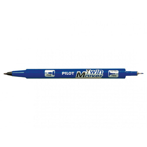 Pilot BegreeN Twin Permanent Marker Dual Nib Blue Box of 10