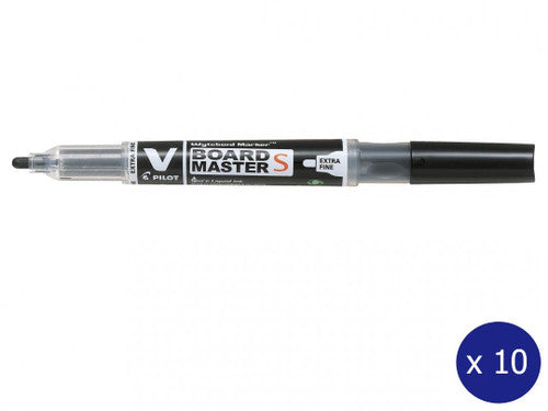 Pilot BegreeN V Board Master S Whiteboard Marker Bullet Extra Fine Black Box of 10