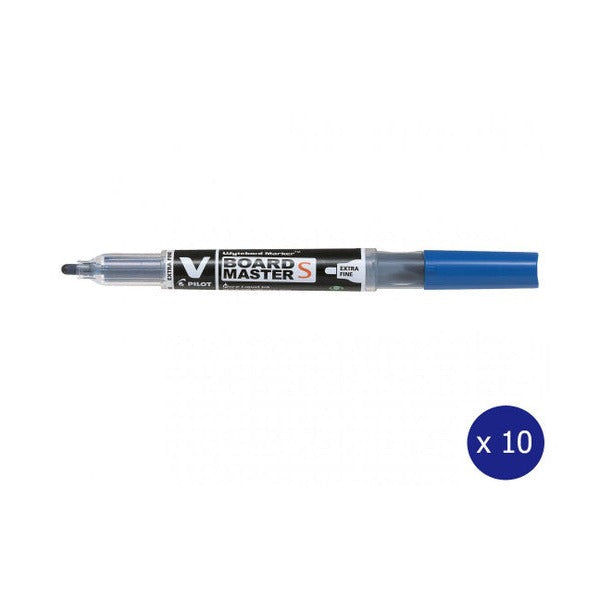 Pilot V Board Master S extra fine whiteboard marker in blue, box of 10