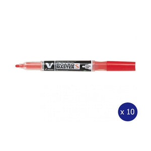 Pilot BegreeN V Board Master S Whiteboard Marker Bullet Extra Fine Red Box of 10