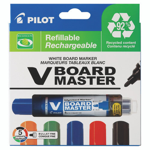 Pilot BegreeN V Board Master Whiteboard Marker Bullet Medium Assorted Pack of 5