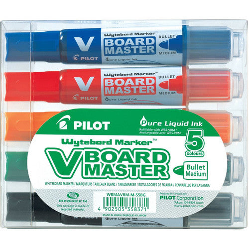 Pilot BegreeN V Board Master Whiteboard Marker Bullet Medium Assorted Pack of 5 – view 4