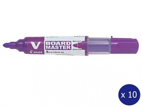 Pilot Begreen V Board Master Whiteboard Marker Bullet Violet Box 10