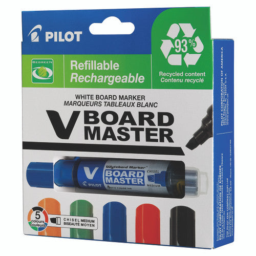 Pilot BegreeN V Board Master Whiteboard Marker Chisel Medium Assorted Pack of 5 – view 3