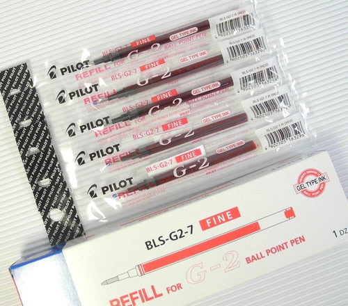 Pilot BLS-G2 Gel Refill 0.7mm Red Box of 12 – view 2