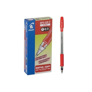 Pilot BPS-GP The Ballpoint Stick Grip Pen Fine Red Box of 12