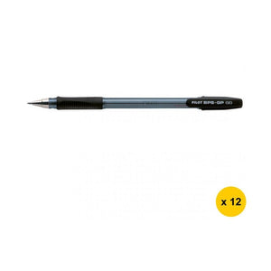 Pilot BPS-GP The Ballpoint Stick Grip Pen Medium Black Box of 12