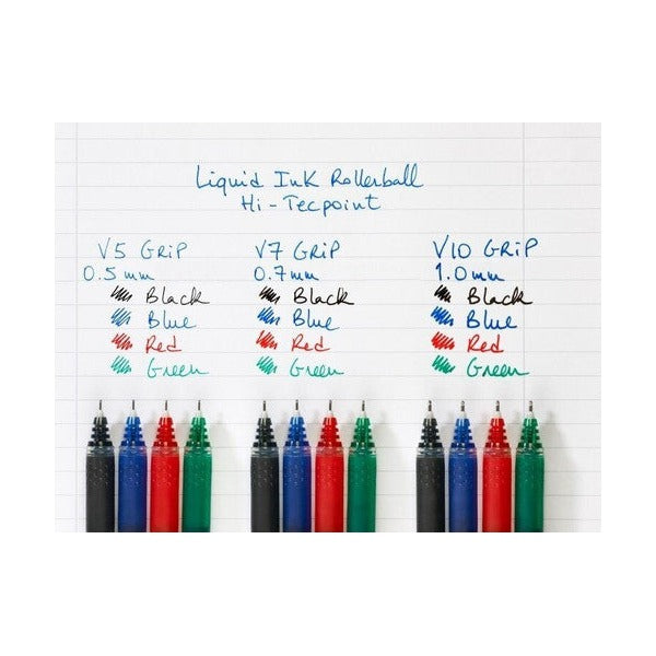 Pilot BXGPN-V7 Hi-Tecpoint Grip Rollerball Pen 0.7mm Black Box of 12 – view 3