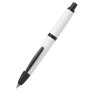 Pilot Capless Black Accent Fountain Pen Gloss White Barrel Extra Fine Nib