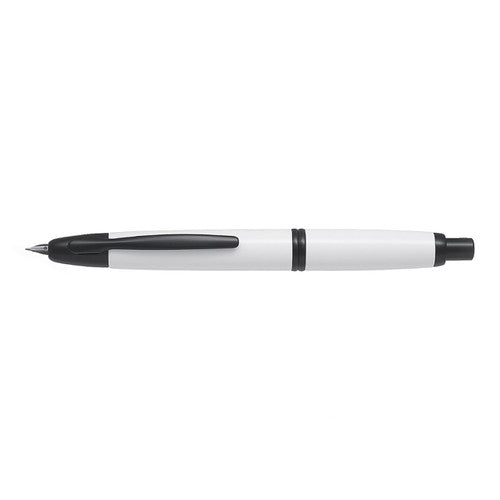 Pilot Capless Black Accent Fountain Pen Gloss White Barrel Extra Fine Nib – view 2