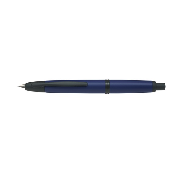 Pilot Capless Black Accent Fountain Pen Matte Blue Barrel Medium Nib