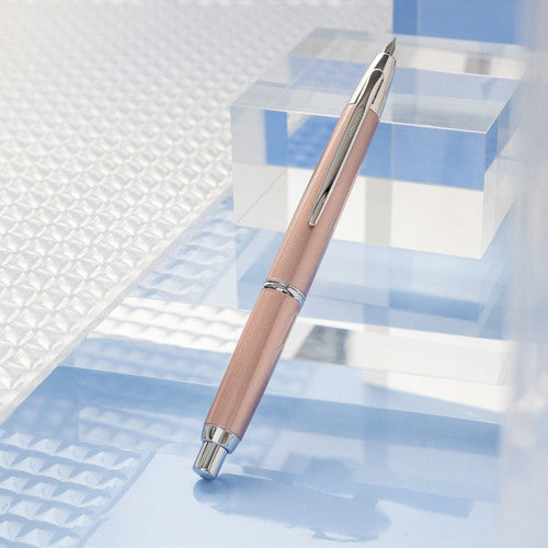 Pilot Capless Decimo Fountain Pen Champagne Pink Barrel Medium Nib – view 2