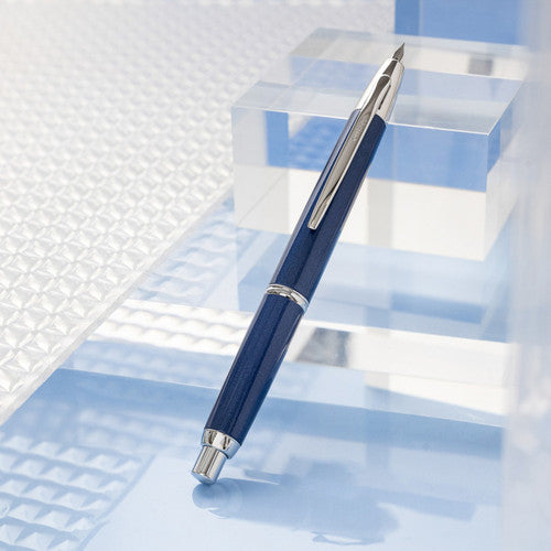 Pilot Capless Decimo Fountain Pen Dark Blue Barrel Medium Nib – view 2
