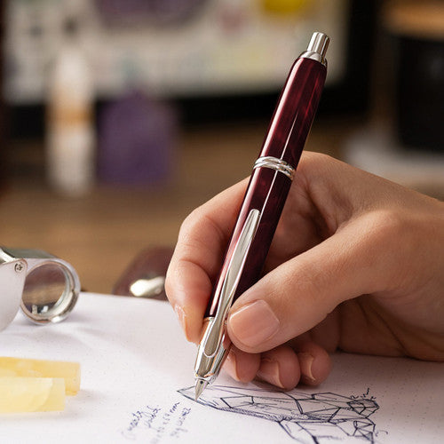 Pilot Capless SE Fountain Pen Marble Red Barrel Fine Nib – view 2