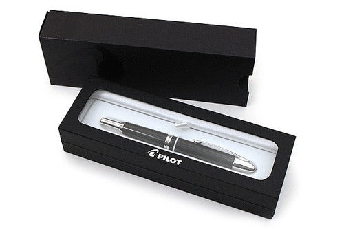 Pilot Capless Silver Accent Fountain Pen Black Barrel Medium Nib – view 2
