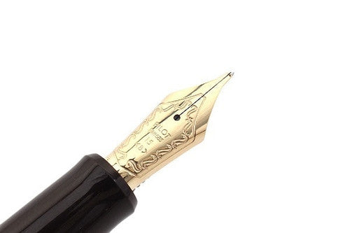 Pilot Custom 823 Fountain Pen Black Barrel 14K Gold Broad Nib – view 3