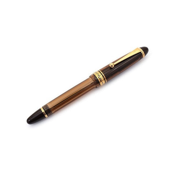 Pilot Custom 823 Fountain Pen Brown Barrel 14K Gold Fine Nib – view 2