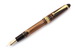 Pilot Custom 823 Fountain Pen Brown Barrel 14K Gold Medium Nib