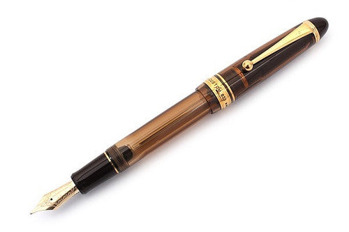 Pilot Custom 823 Fountain Pen Brown Barrel 14K Gold Medium Nib