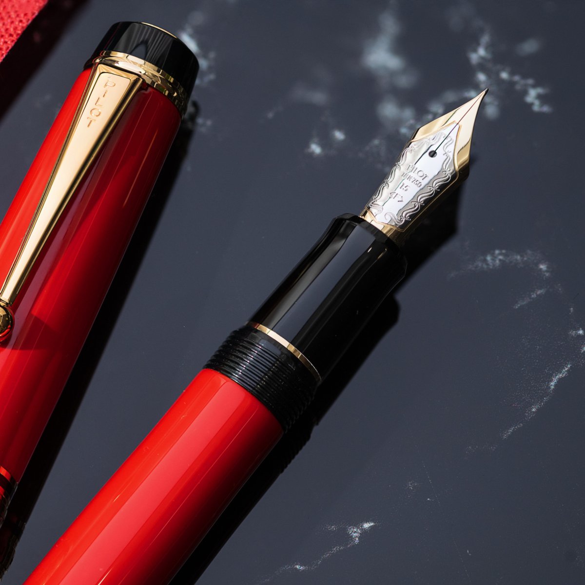 Pilot Custom 845 Fountain Pen Red Barrel Fine Nib – view 2
