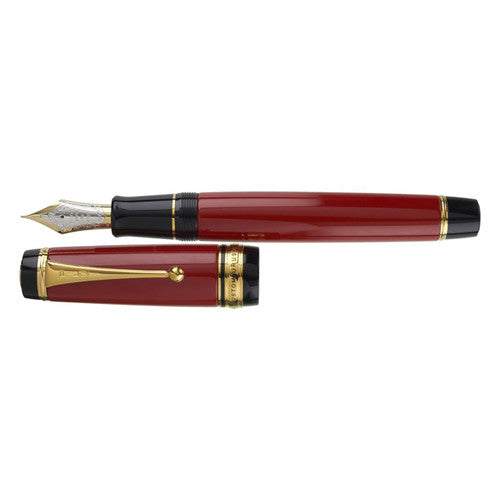 Pilot Custom Urushi Fountain Pen Red Barrel Medium Nib – view 3