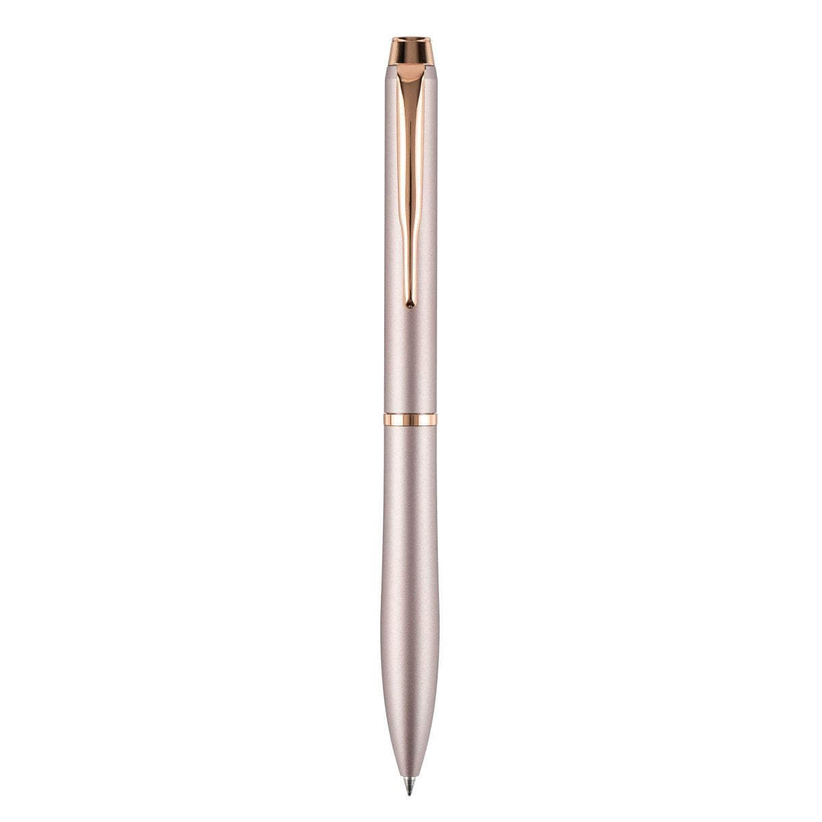 PILOT Eterlink Retractable Ballpoint Extra Fine Rose Beige Barrel Pink Gold Trim Black Ink – view 2