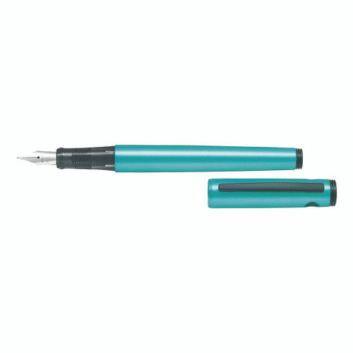 Pilot Explorer Fountain Pen Metallic Emerald Blue Barrel Medium Nib – view 2