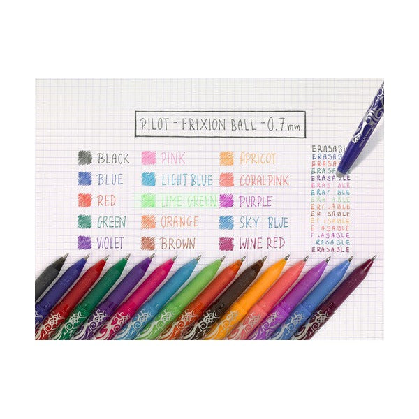 Pilot FriXion Ball Erasable Rollerball Gel Pen Fine Blue Pack 3 Box of 6 – view 3