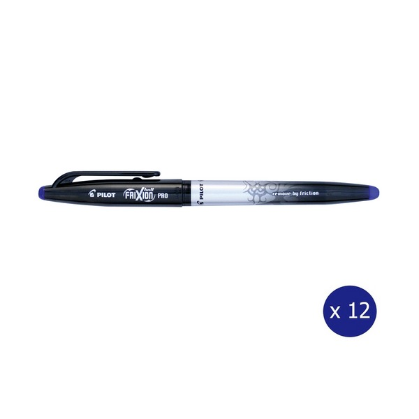 Pilot FriXion Ball Pro Erasable Gel Pen Fine Blue Box of 12